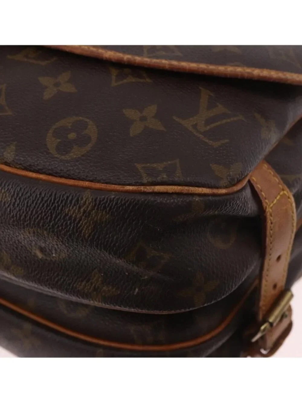Authentic LOUIS VUITTON Monogram Saumur 30 Shoulder Bag M42256 LV